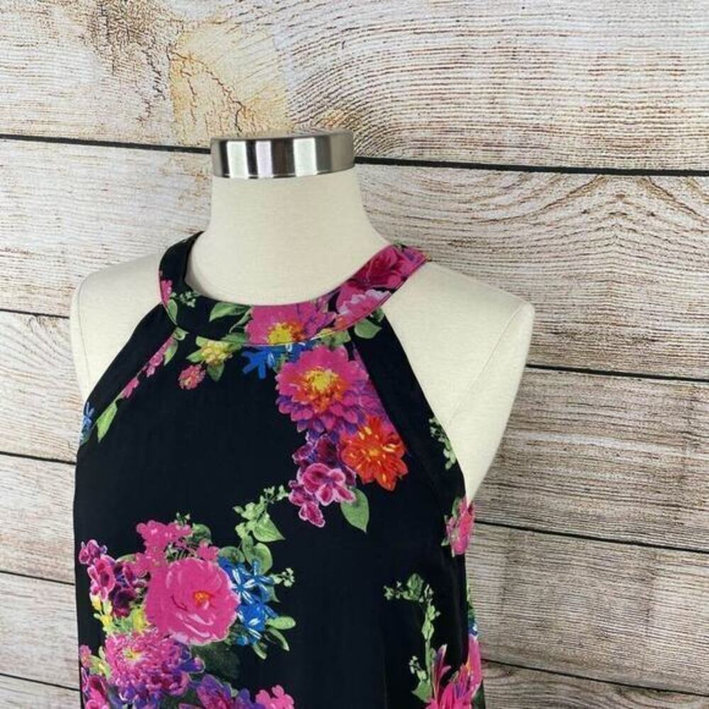 Betsey Johnson Floral High Neck Shift Dress 4 - Picture 2 of 7